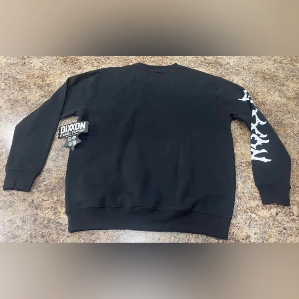 Dixxon Flannel Co Pentagram Crewneck Sweatshirt Men’s L Black Grunge Casual NWT